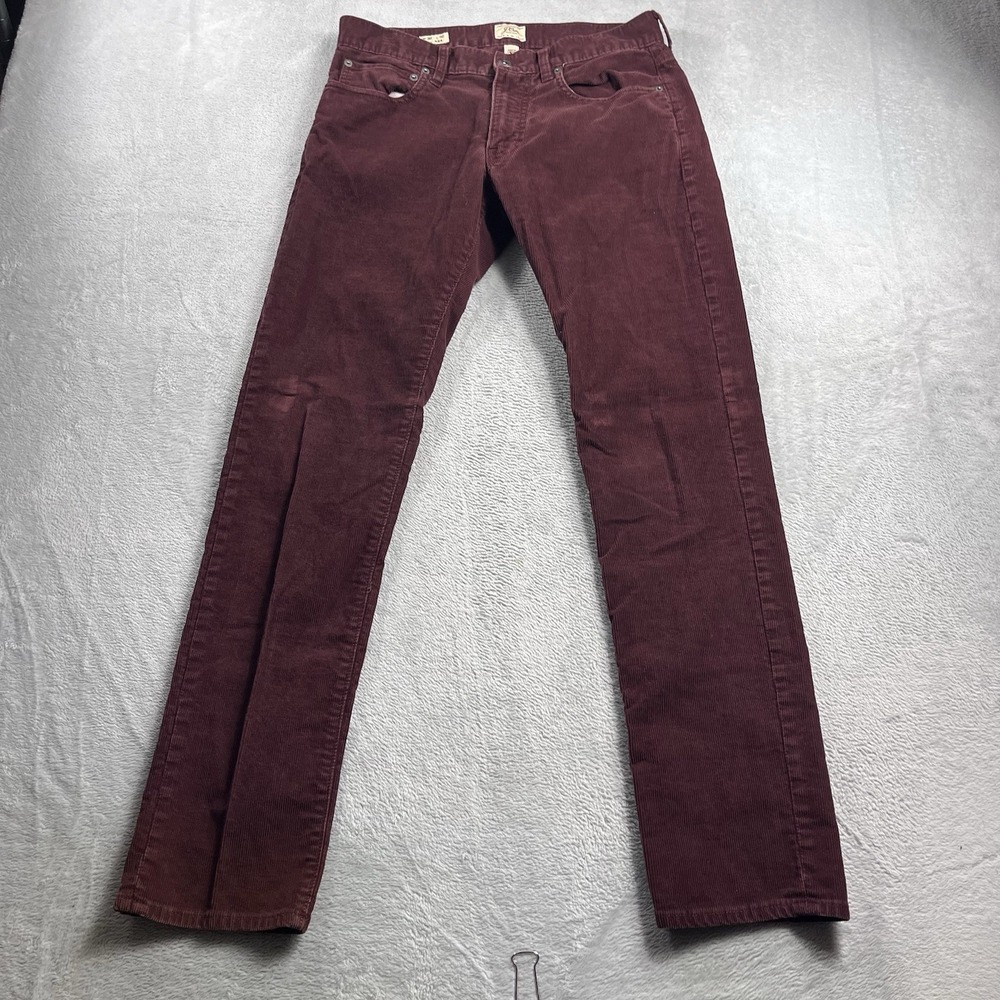 J. Crew Factory Men's Corduroy Pants in Wine